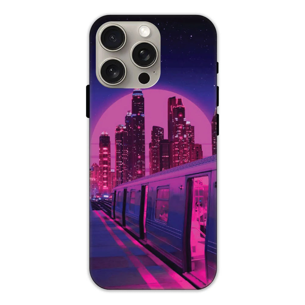 Neon City Synthwave Hard Case Apple iPhone 15 Pro Max Models