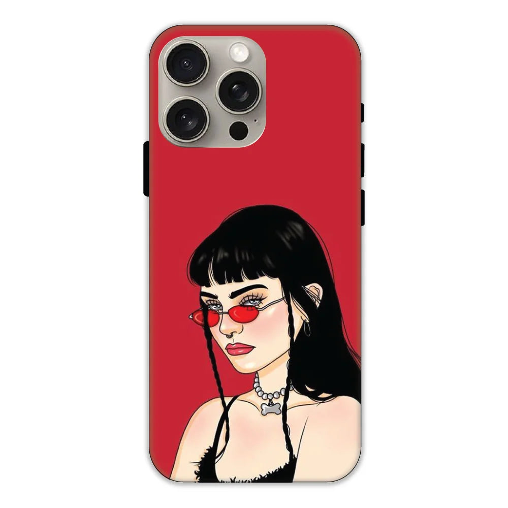 Red Baddie Hard Case Apple iPhone 15 Pro Max Models