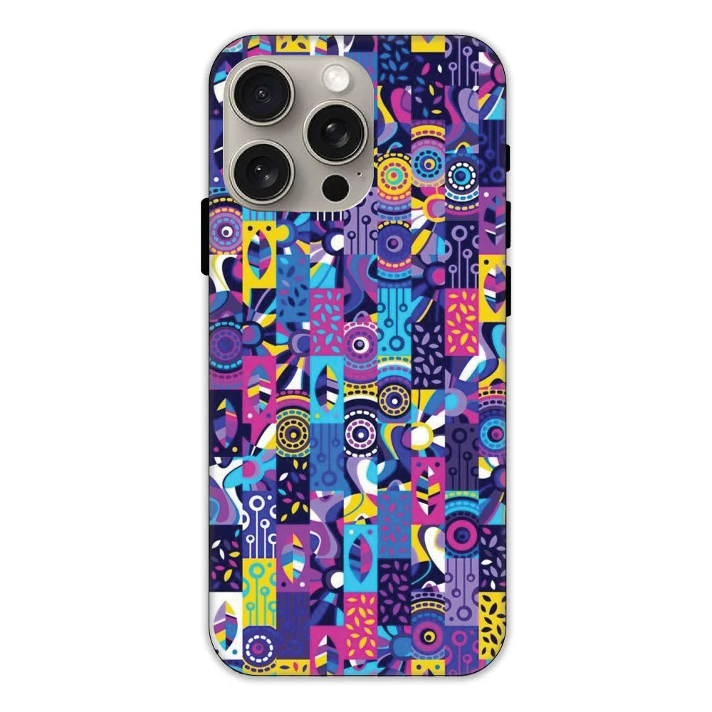 Purple Geometric Art Apple iPhone 15 Pro Max Models