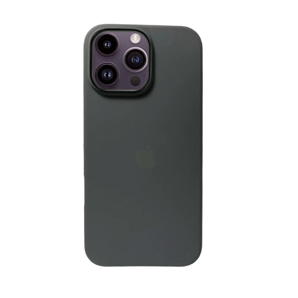 Black Liquid Silicone Case For Apple iPhone 15 Pro Max