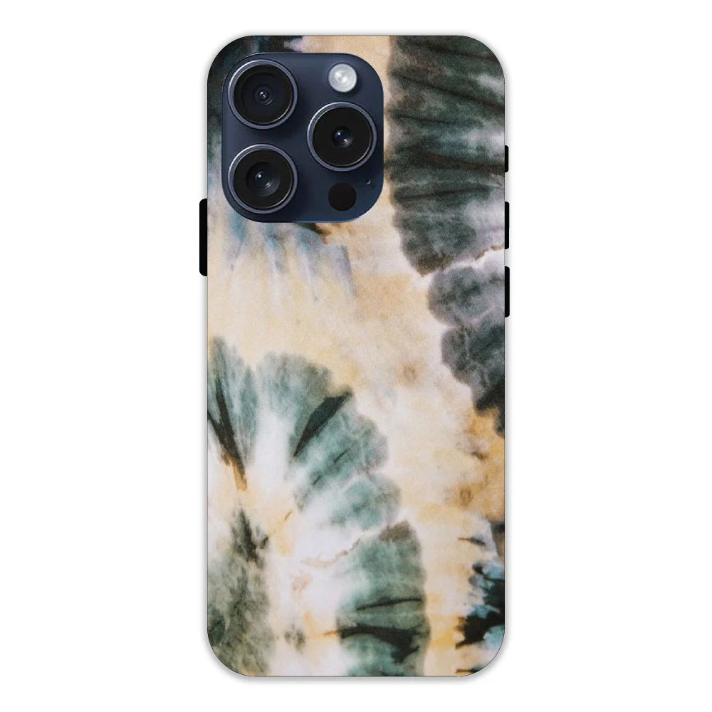 Black and Gold Tie Dye Hard Case Apple iPhone 15 Pro Models