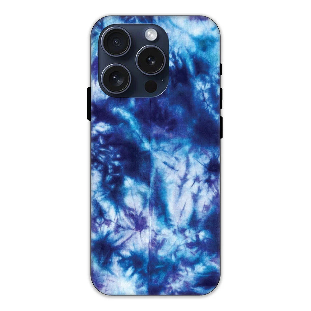 Dark Blue Tie Dye Hard Case Apple iPhone 15 Pro Models