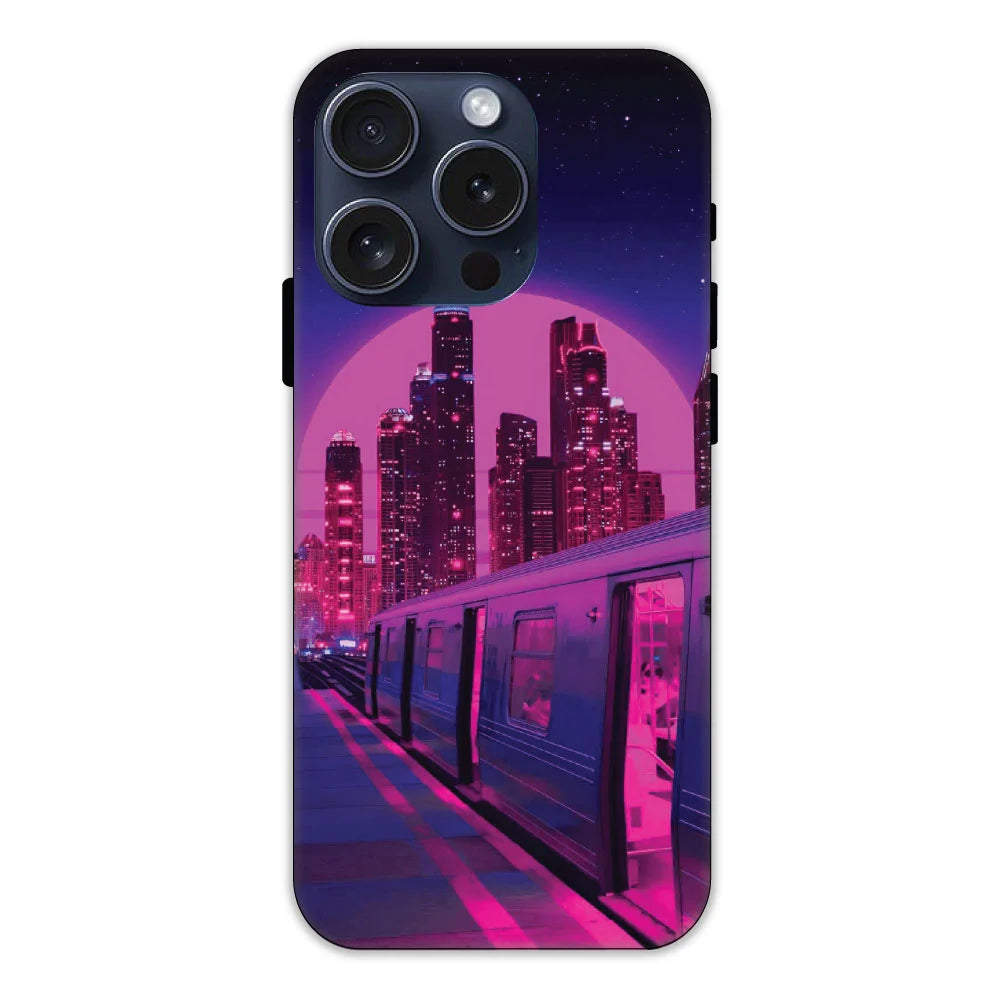 Neon City Synthwave Hard Case Apple iPhone 15 Pro Models