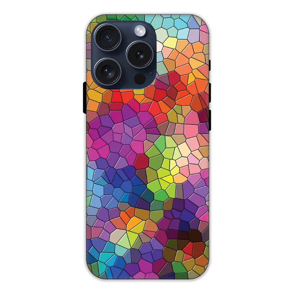 Rainbow Mosiac Hard Case Apple iPhone 15 Pro Models