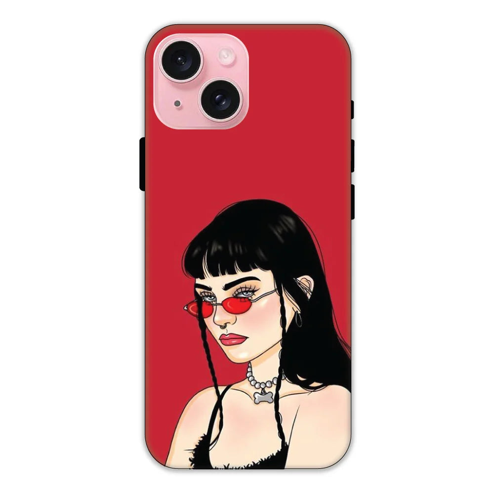 Red Baddie Hard Case Apple iPhone 15 Models