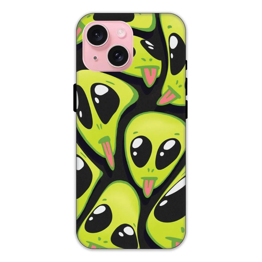 Cute Aliens Hard Case Apple iPhone 15 Models