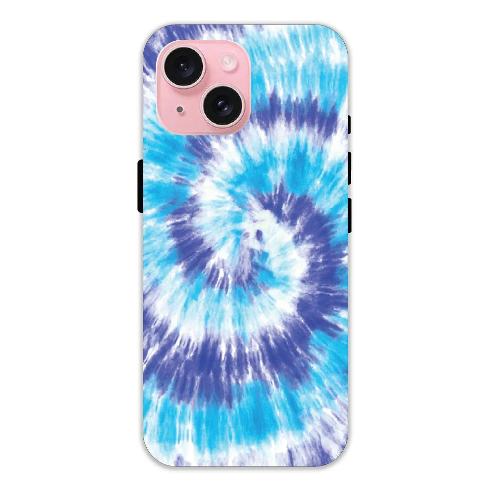 Aqua Tie dye  Hard Case Apple iPhone 15 Models