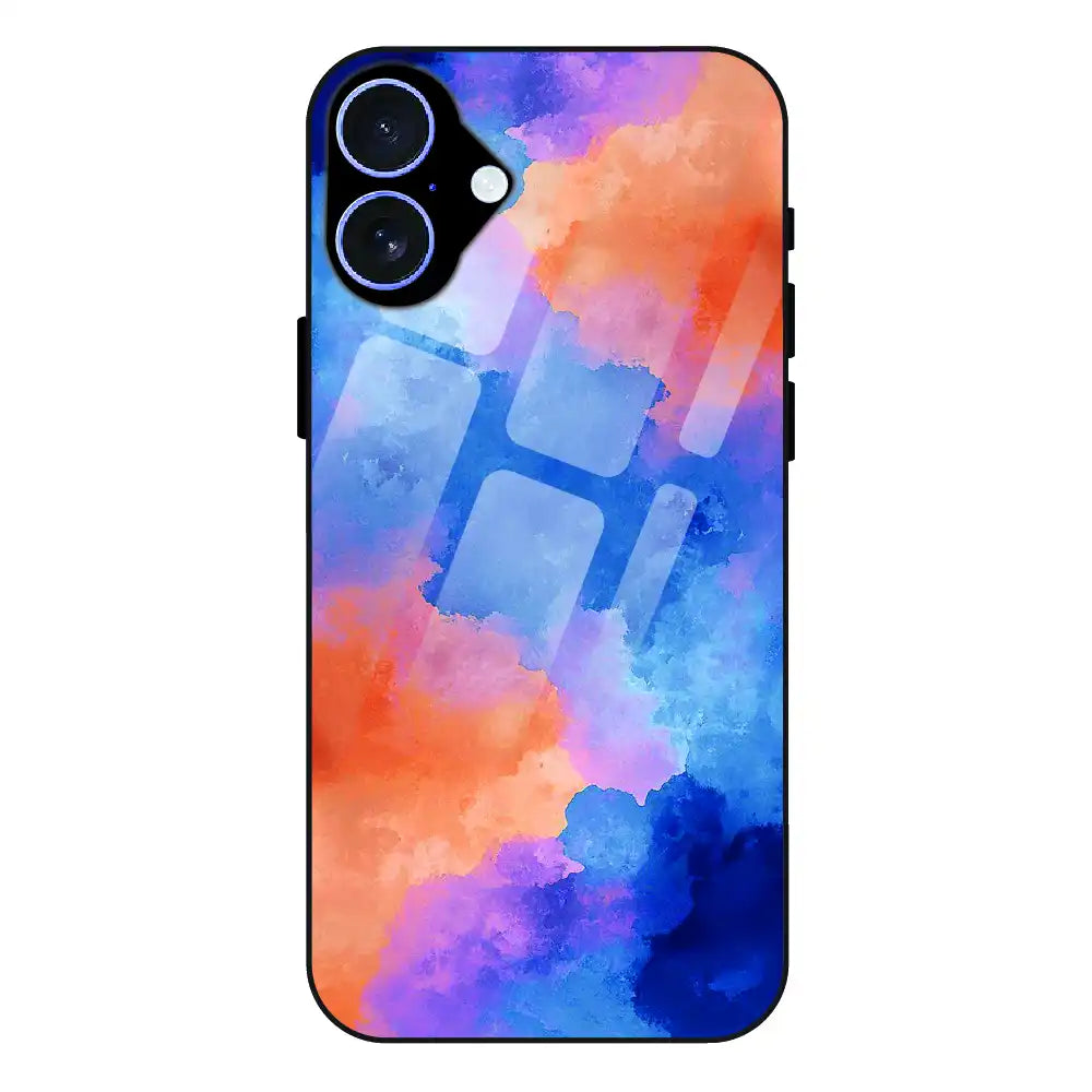 Abstract Pastel Cloud Geometry - Glass Case For Apple iPhone 16