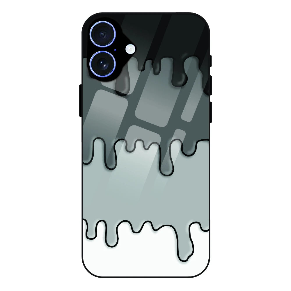 Smoky Drip Abstract - Glass Case For Apple iPhone 16