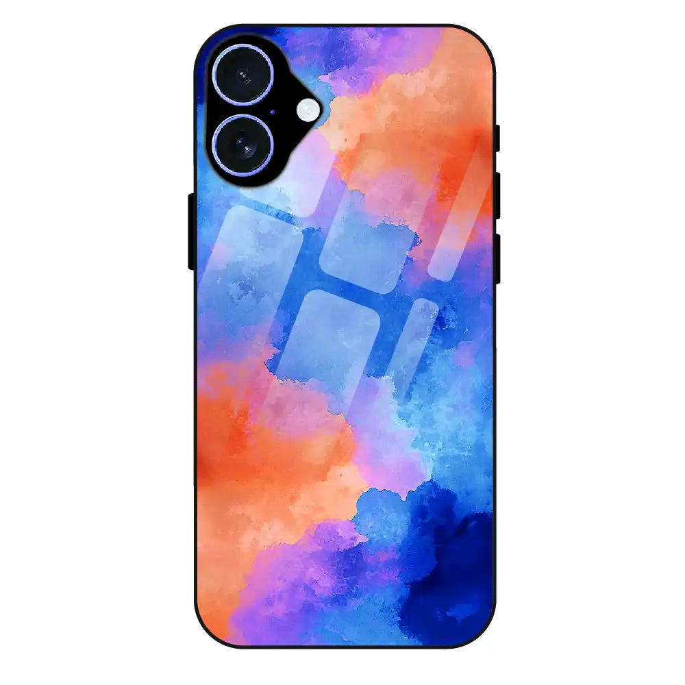 Abstract Pastel Cloud Geometry - Glass Case For Apple iPhone 16 Plus