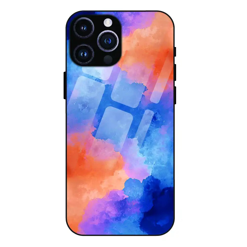 Abstract Pastel Cloud Geometry - Glass Case For Apple iPhone 16 Pro