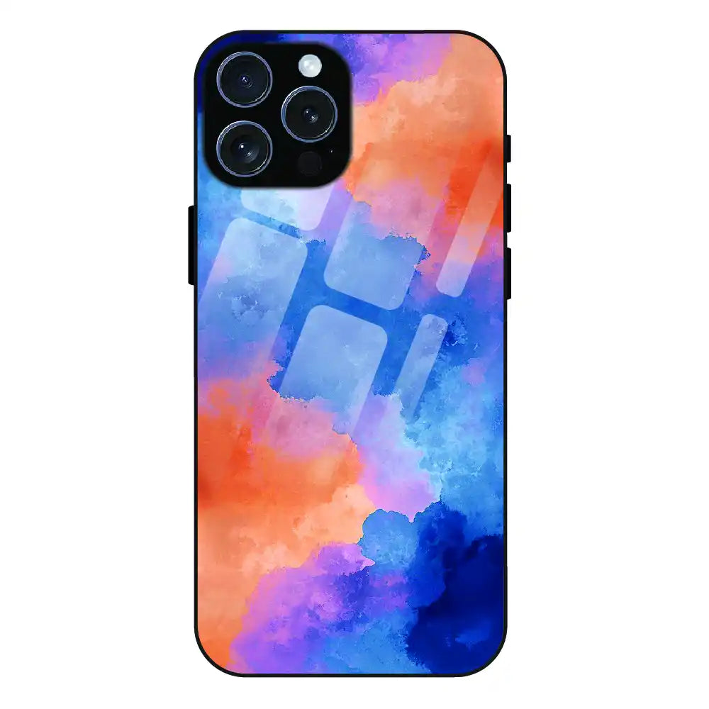 Abstract Pastel Cloud Geometry - Glass Case For Apple iPhone 16 Pro Max