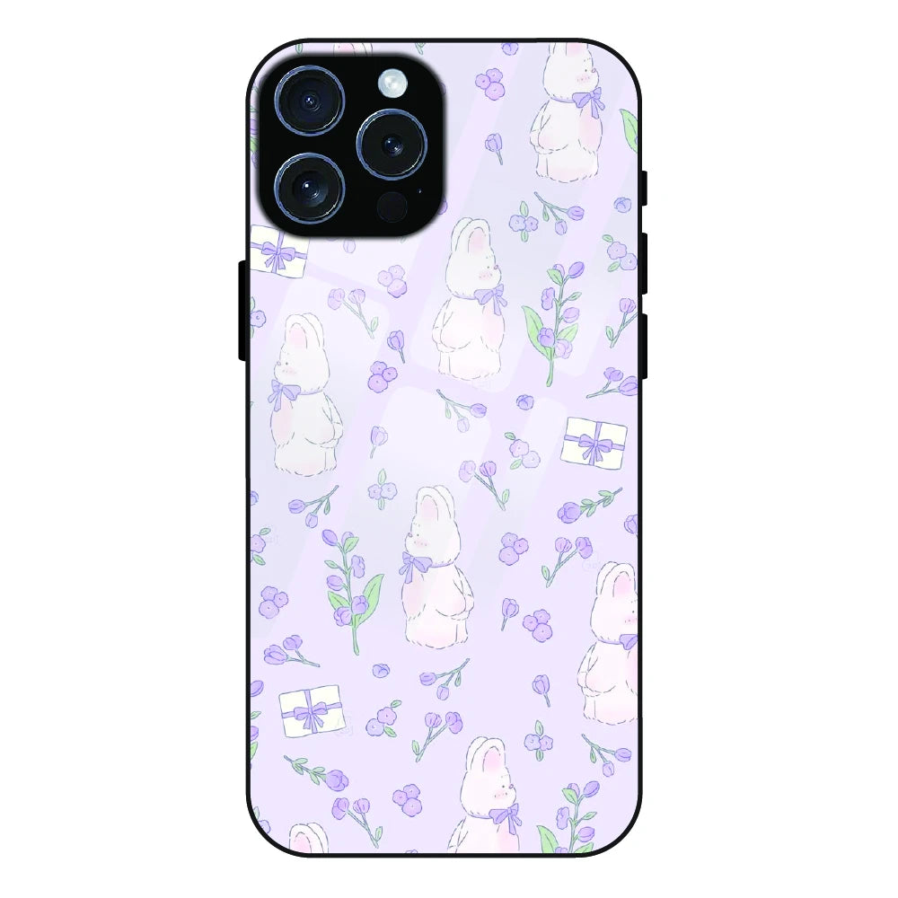 Lavender Bunny Gifts - Glass Case For Apple iPhone 16 Pro Max