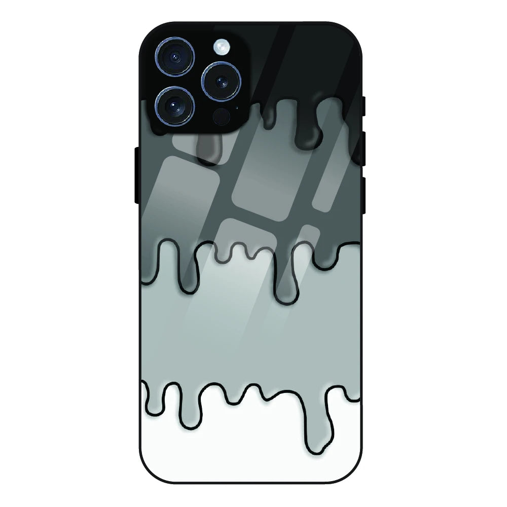 Smoky Drip Abstract - Glass Case For Apple iPhone 16 Pro Max