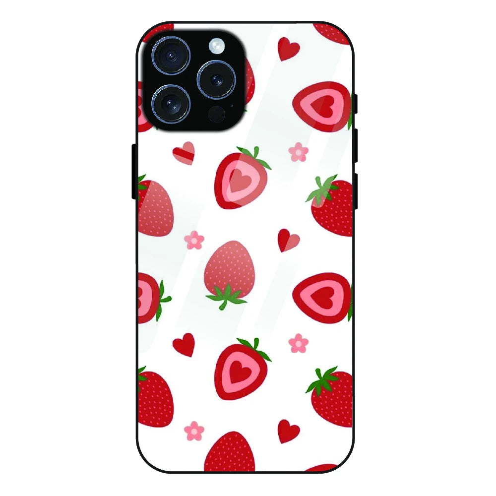 Strawberry - Glass Case For Apple iPhone 16 Pro Max