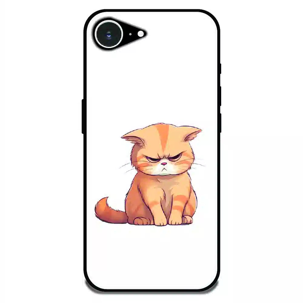 Grumpy Ginger Cat - Glossy Metal Silicone Case For Apple iPhone Models