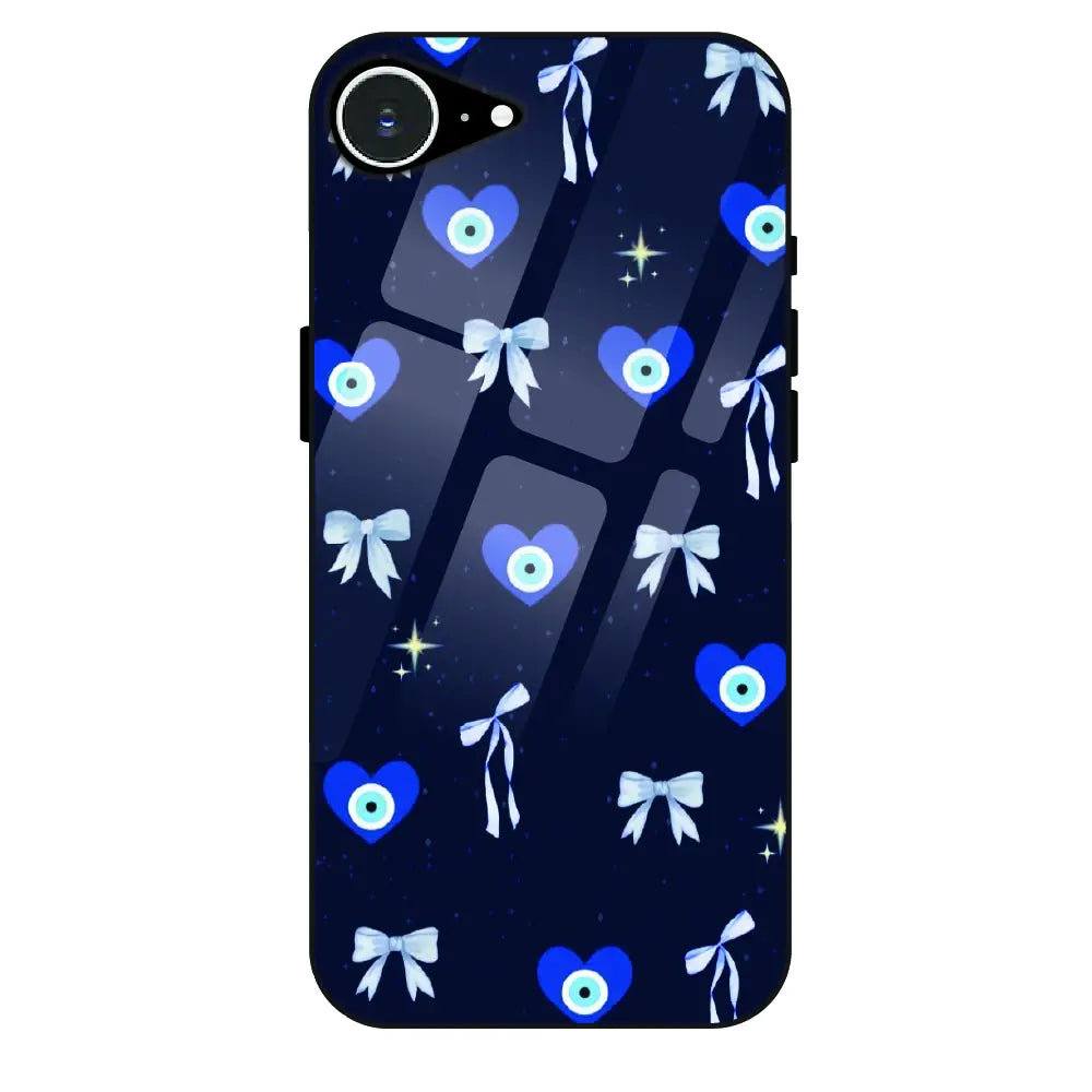 Evil Eye Bow Midnight - Glass Case For Apple iPhone 16e