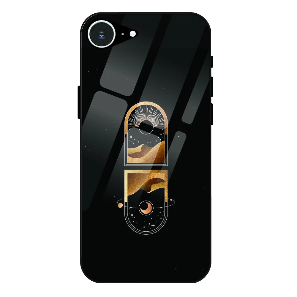Golden Geometry - Glass Case For Apple iPhone 16e