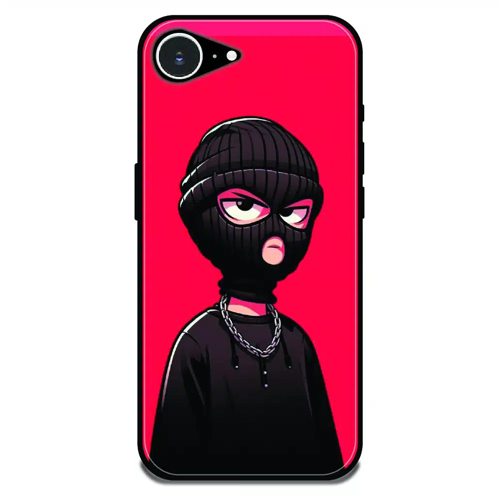 Masked Rebel Street Art - Glossy Metal Silicone Case For Apple iPhone Models