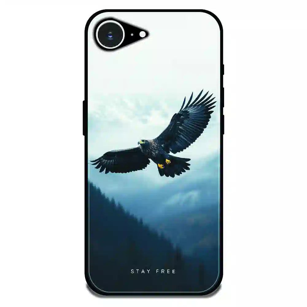 Stay Free Eagle Flight - Glossy Metal Silicone Case For Apple iPhone Models