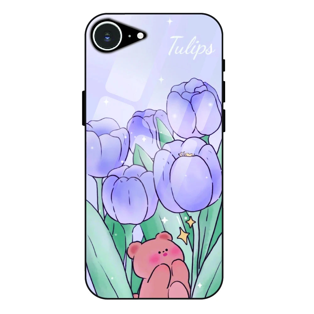 Tulip Bear Dreamscape - Glass Case For Apple iPhone 16e