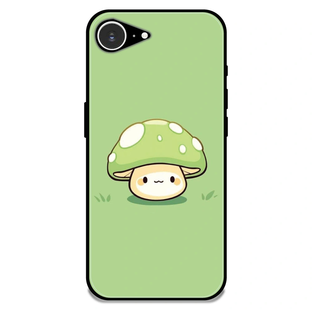 Cute Mushroom Character - Glossy Metal Silicone Case For Apple iPhone Models