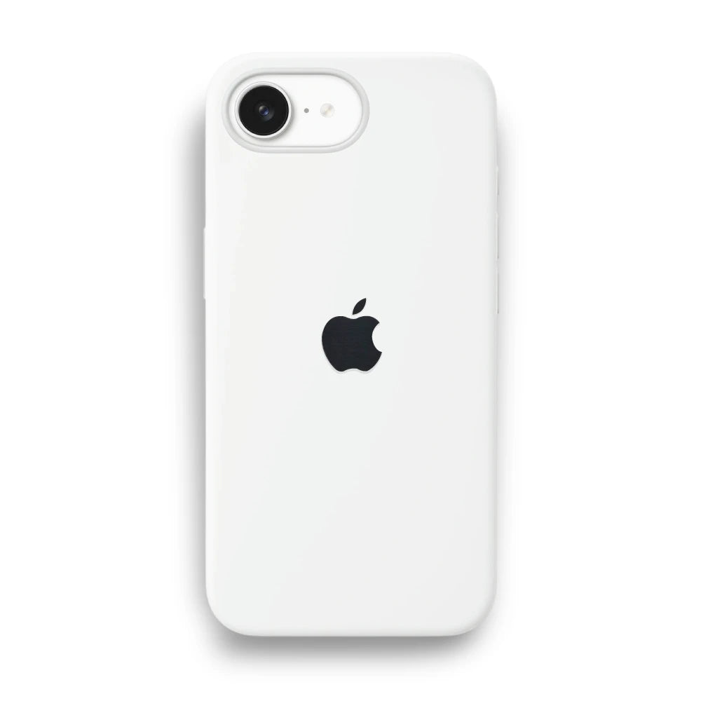 White Liquid Silicone Case For Apple iPhone 16e