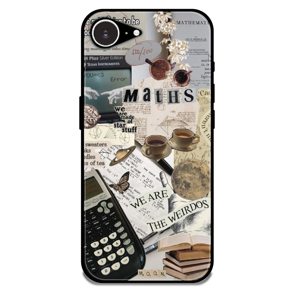 Study Vibes Maths - Glossy Metal Silicone Case For Apple iPhone Models
