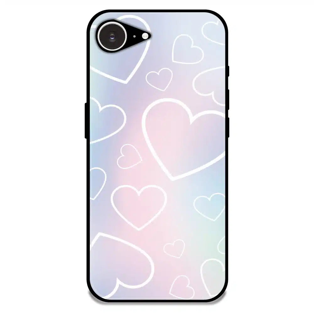 Pastel Heart Dream - Glossy Metal Silicone Case For Apple iPhone Models