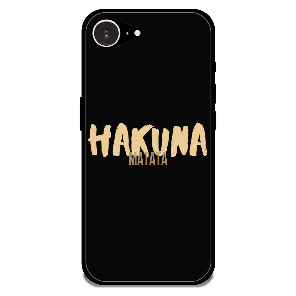 Hakuna Matata Quote - Glossy Metal Silicone Case For Apple iPhone Models