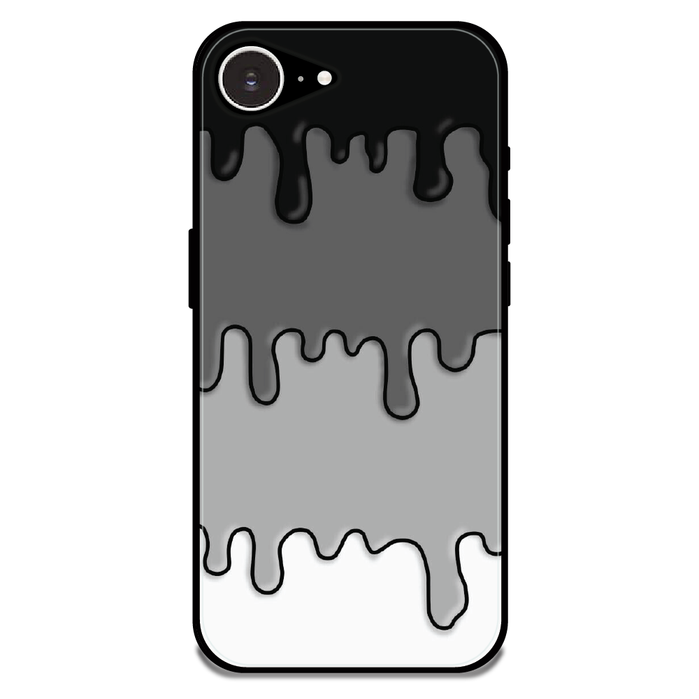 Smoky Drip Abstract - Glossy Metal Silicone Case For Apple iPhone Models