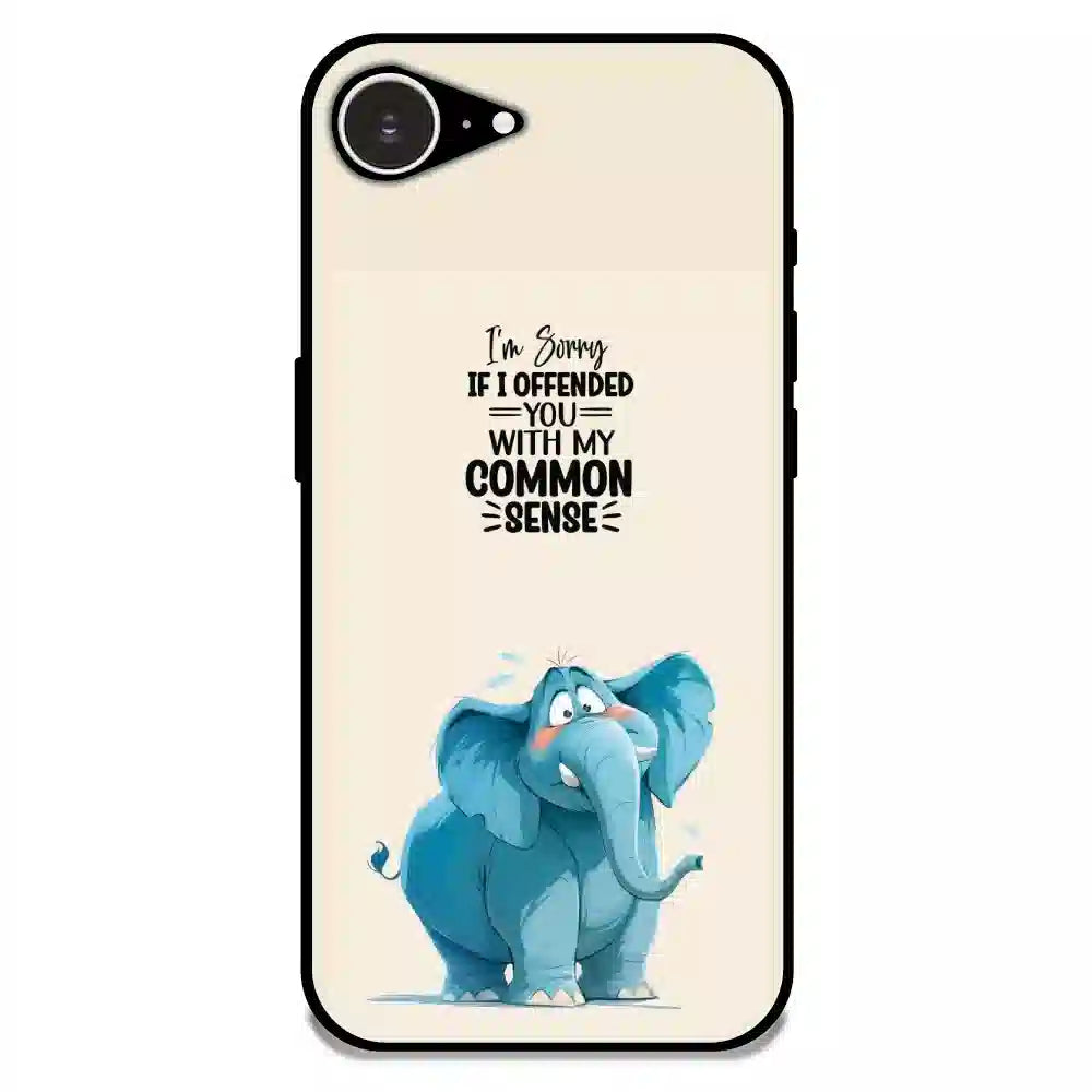 Sarcastic Elephant Quote - Glossy Metal Silicone Case For Apple iPhone Models