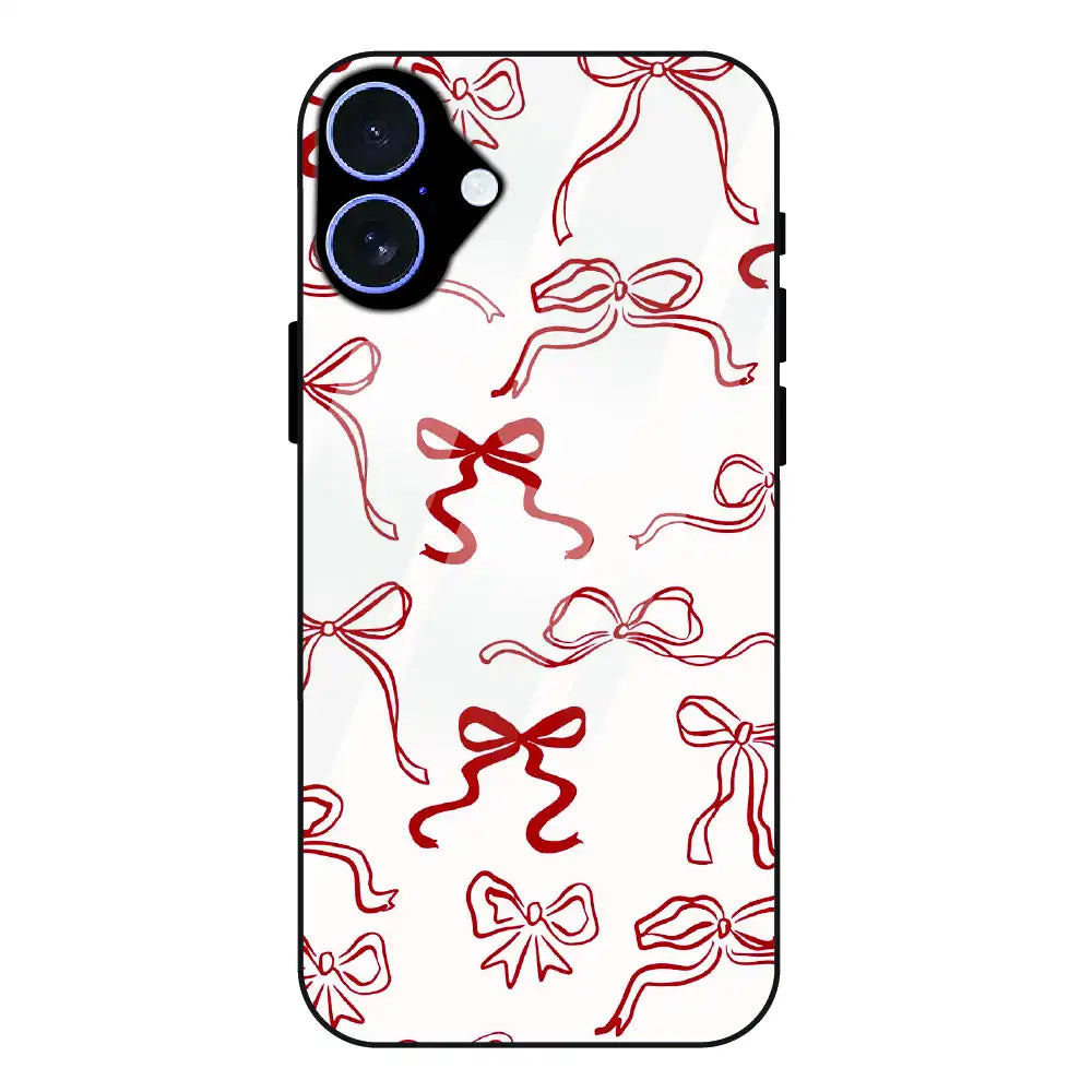 Cherry Bow Minimal - Glass Case For Apple iPhone 17