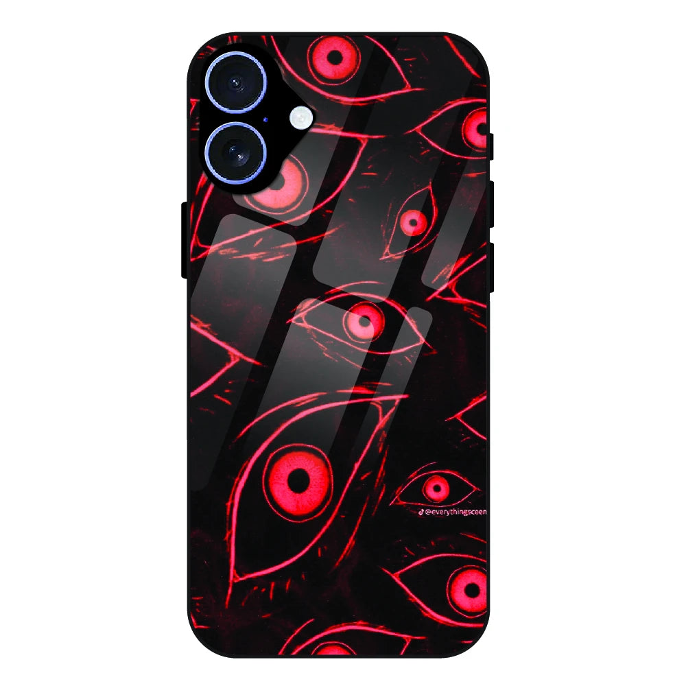 Crimson Eyes Chaos - Glass Case For Apple iPhone 17