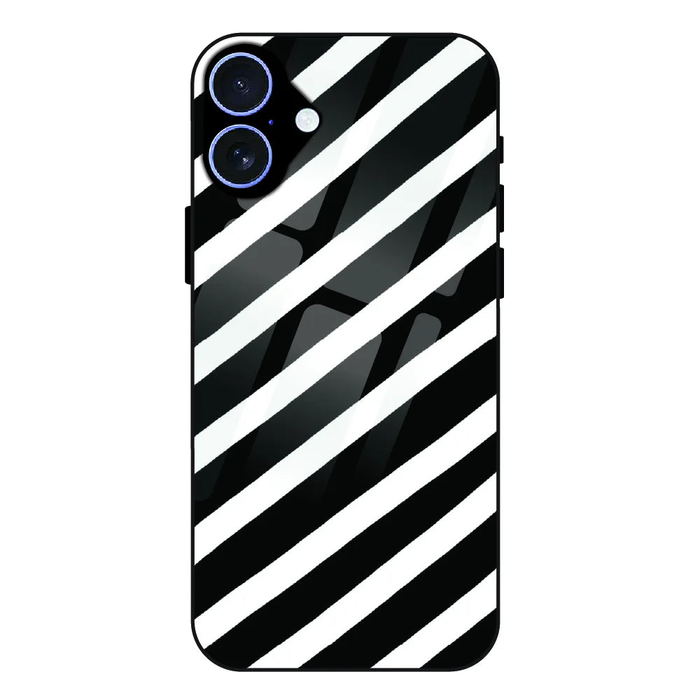 Monochrome Flame Art - Glass Case For Apple iPhone 17