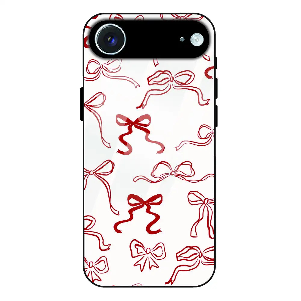 Cherry Bow Minimal - Glass Case For Apple iPhone Air