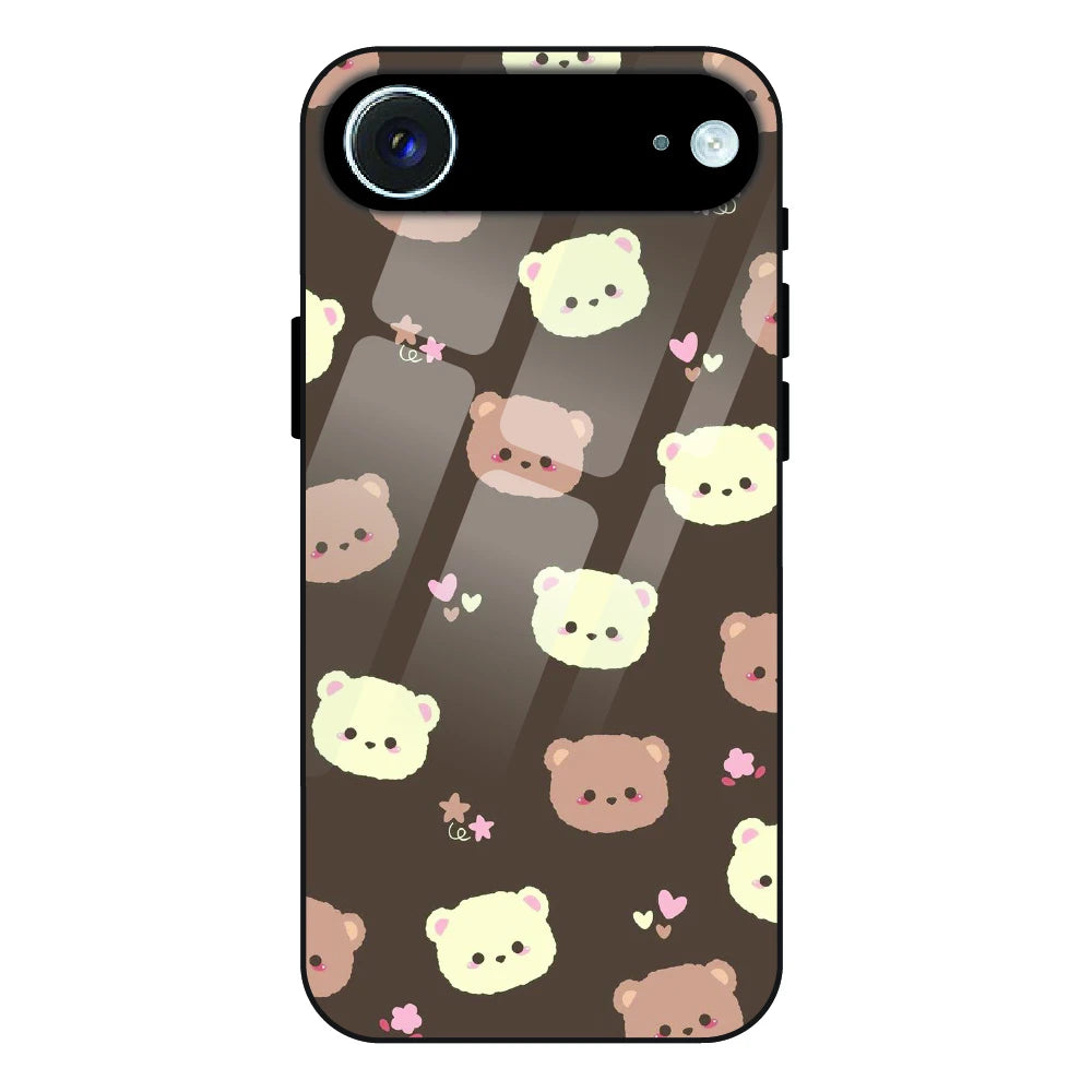 Cozy Bear Pattern - Glass Case For Apple iPhone Air