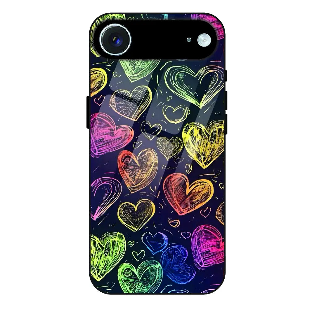 Neon Love Scribble - Glass Case For Apple iPhone Air
