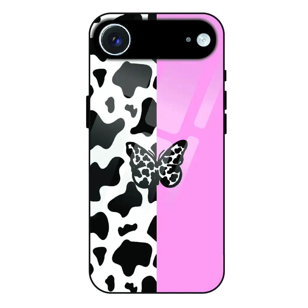 Cow Print Butterfly - Glass Case For Apple iPhone Air