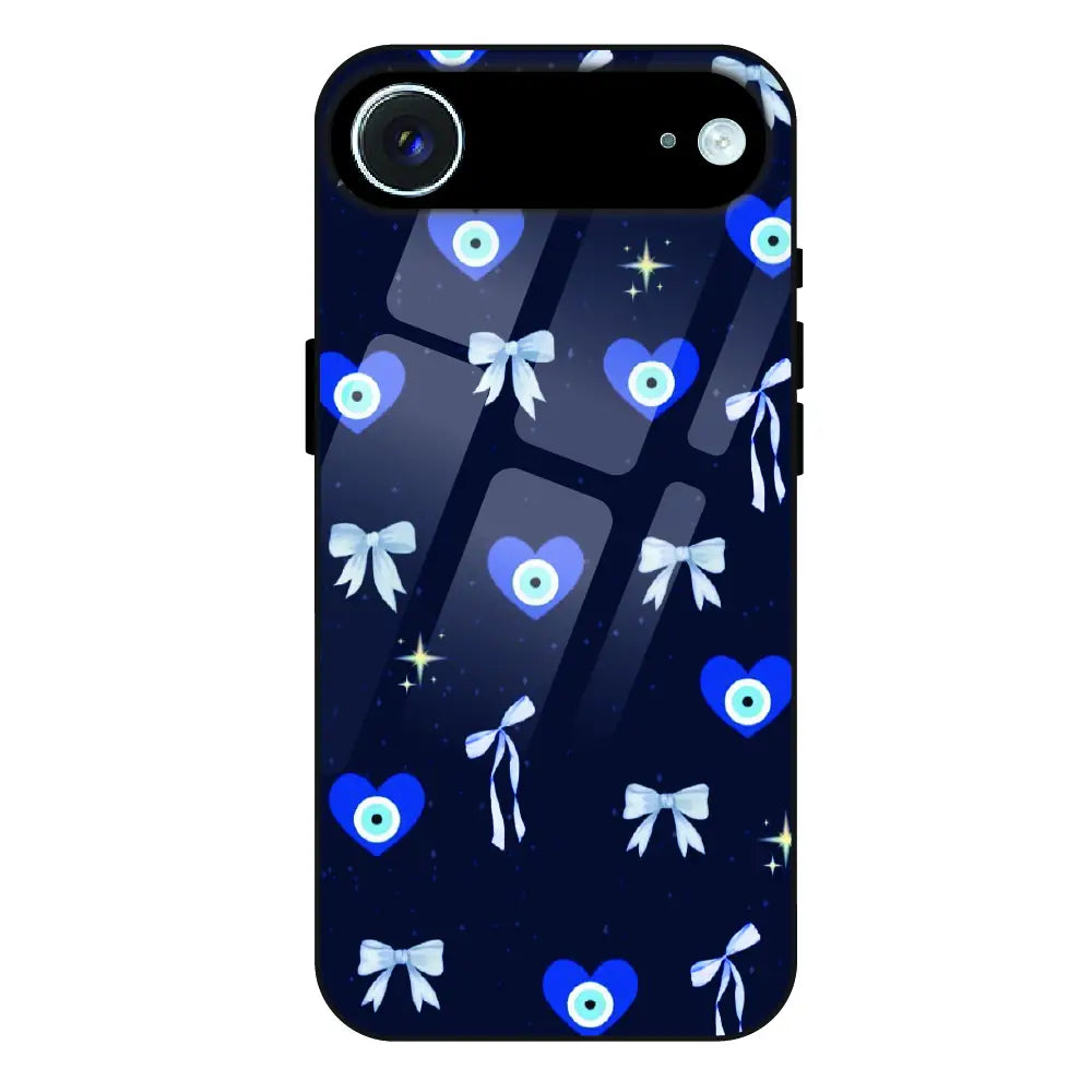 Evil Eye Bow Midnight - Glass Case For Apple iPhone Air