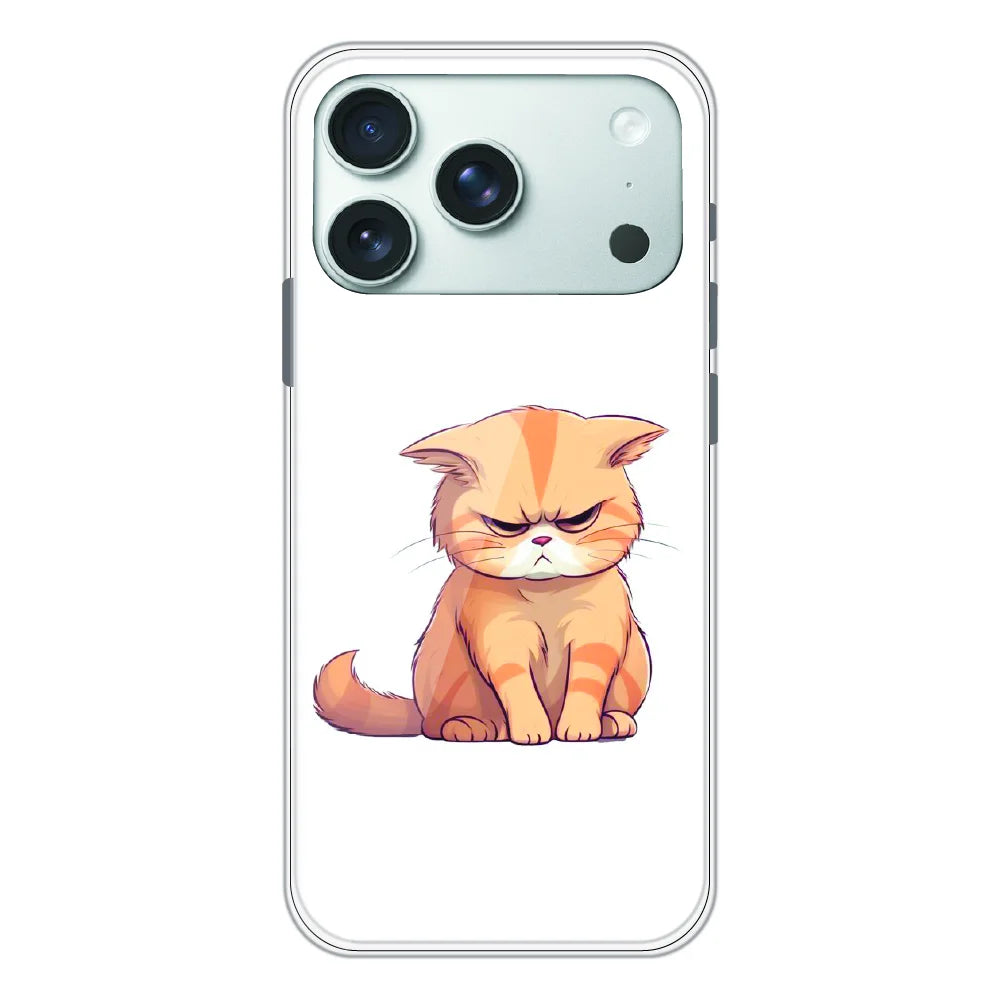 Grumpy Ginger Cat - Printed Silicone Case For Apple iPhone 17 Pro