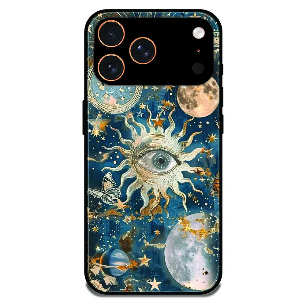 Mystic Cosmic Eye Galaxy - Glossy Metal Silicone Case For Apple iPhone 17 Pro Max