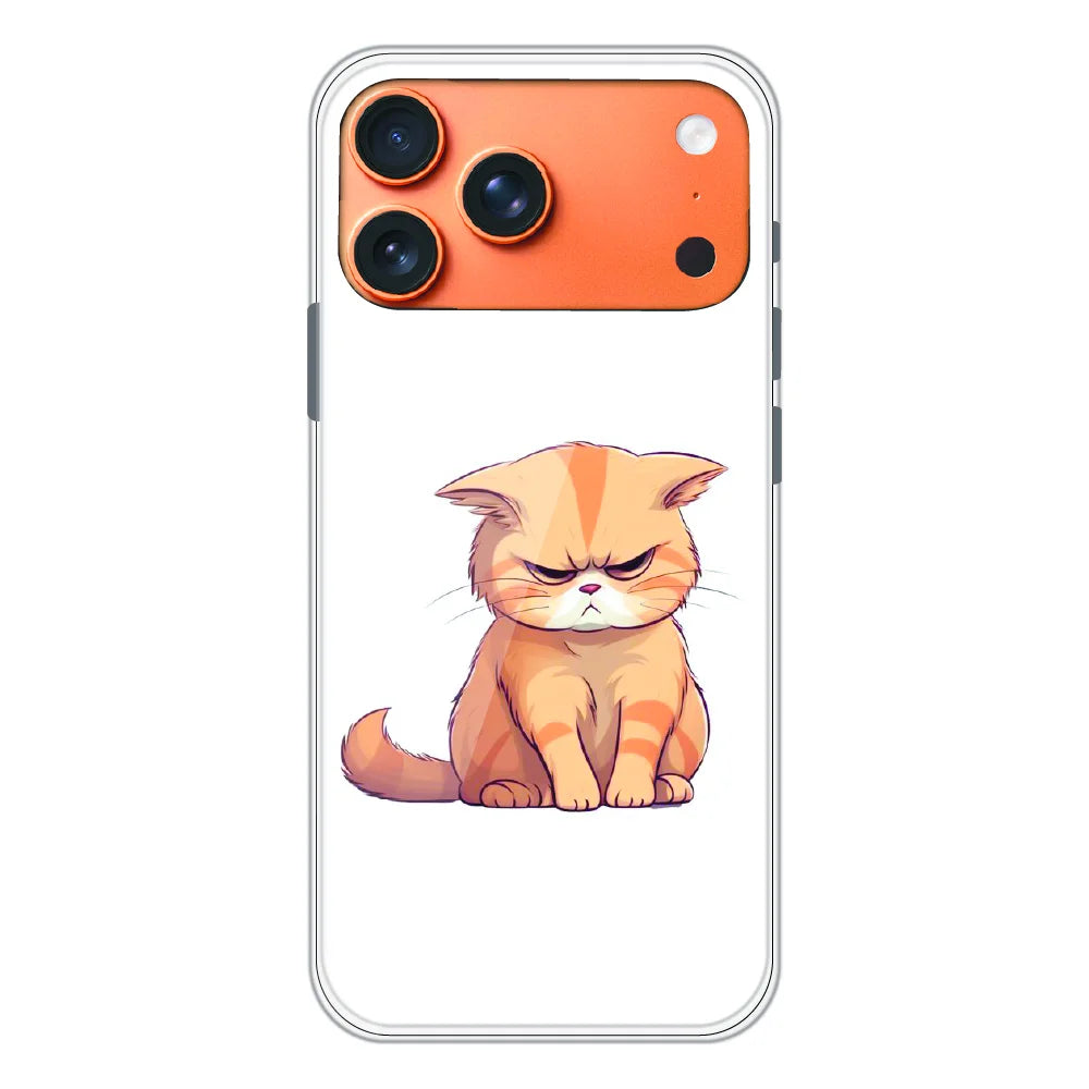Grumpy Ginger Cat - Printed Silicone Case For Apple iPhone 17 Pro Max