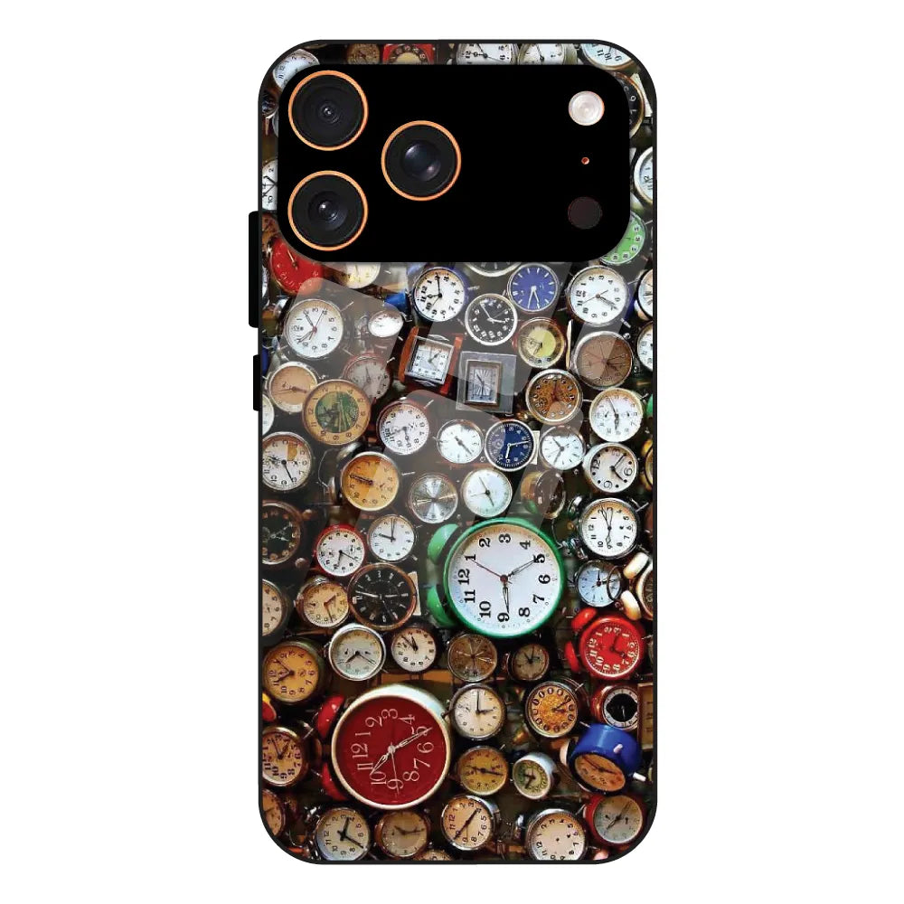 Retro Timepiece Pattern - Glass Case For Apple iPhone 17 Pro Max