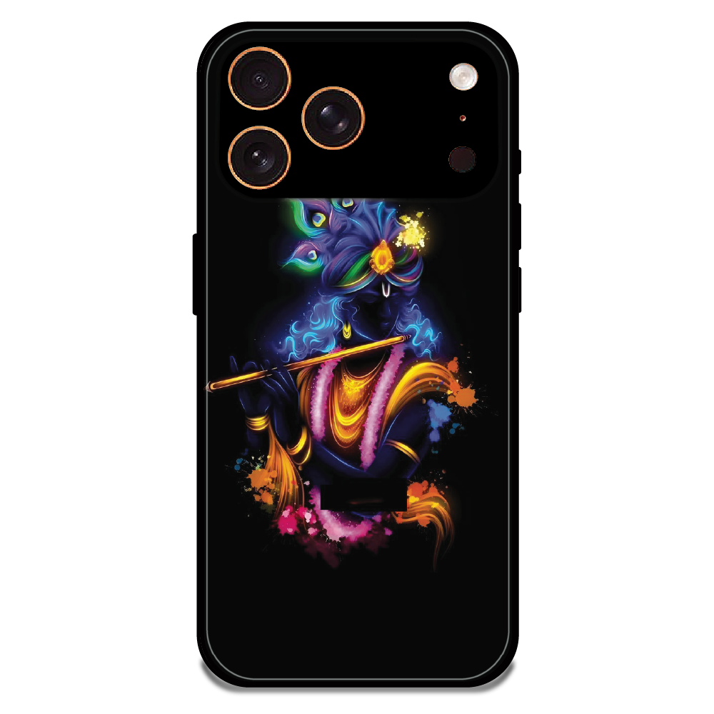 Abstract Krishna - Glossy Metal Silicone Case For Apple iPhone 17 Pro Max