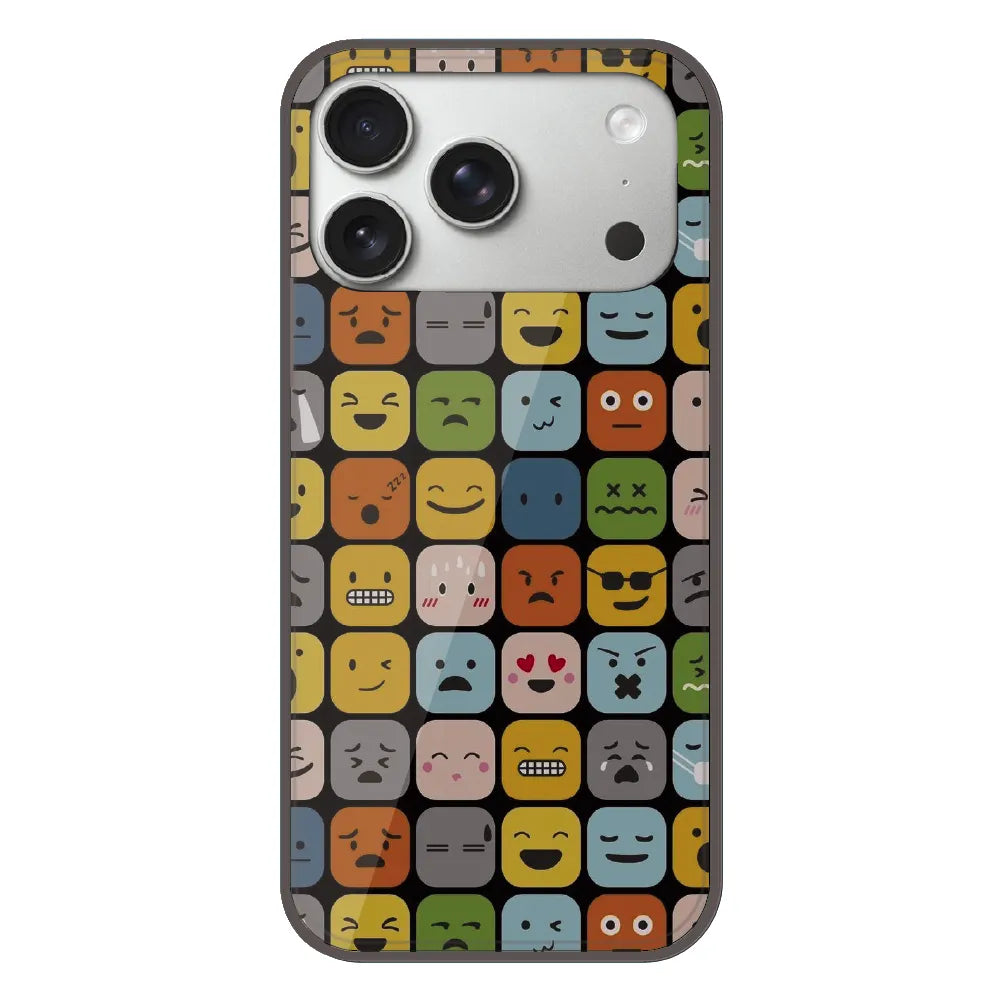 Colorful Expression Pattern - Printed Silicone Case For Apple iPhone 17 Pro