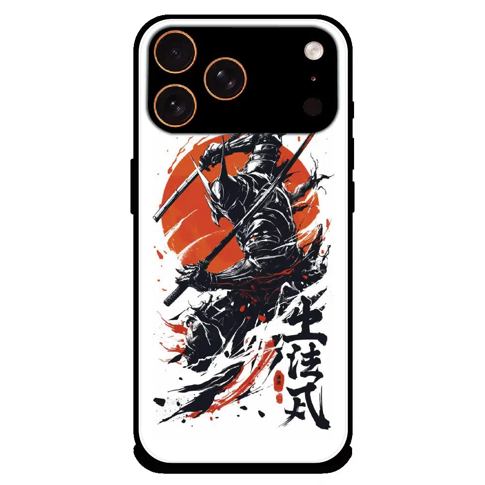Samurai Warrior Japanese Art - Glossy Metal Silicone Case For Apple iPhone 17 Pro