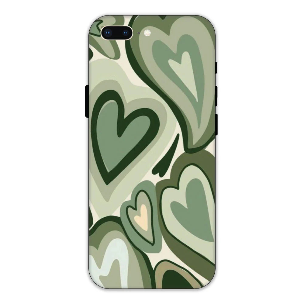 Green Hearts Hard Case Apple IPhone 7 Plus models