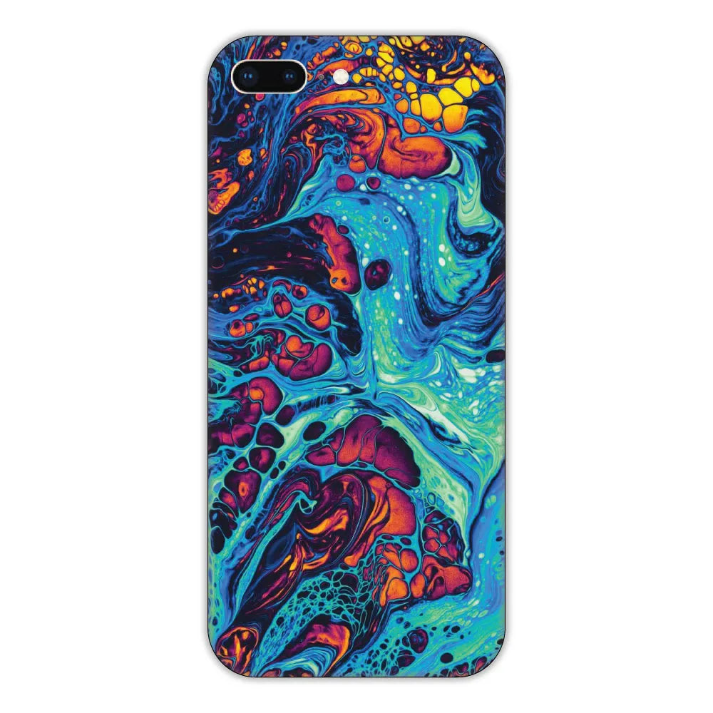 Blue and Orange Swirl Hard Case Apple iPhone 7 Plus Models