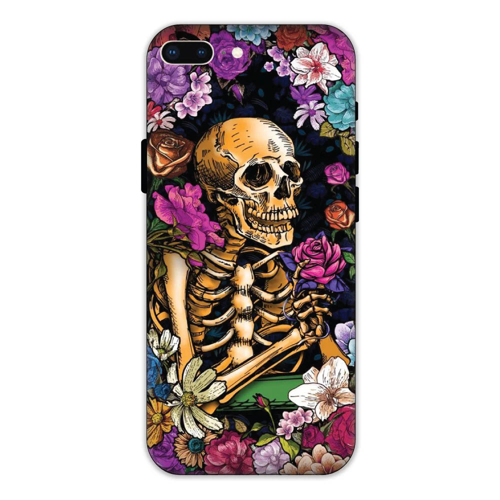 Skeleton & Flowers Hard Case Apple iPhone 8 Plus Models